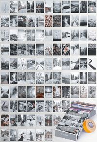 Kış Temalı 99 Adet Duvar Poster - Kolaj Seti Oda Dekoru