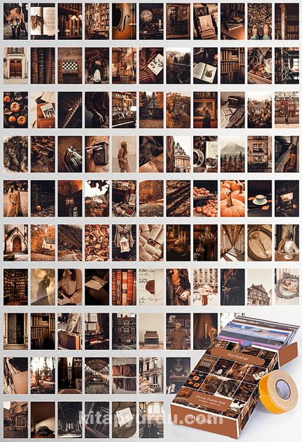 Sonbahar Temalı 99 Adet Duvar Poster - Kolaj Seti Oda Dekoru (GGK-K070)