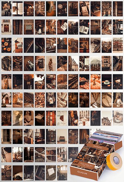 Sonbahar Temalı 99 Adet Duvar Poster - Kolaj Seti Oda Dekoru