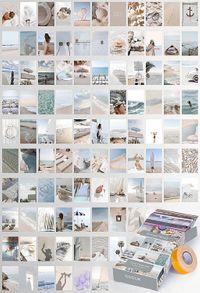 Kumsal Temalı 99 Adet Duvar Poster - Kolaj Seti Oda Dekoru