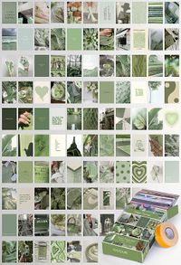 Sage Temalı 99 Adet Duvar Poster - Kolaj Seti Oda Dekoru