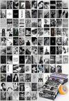 Siyah Beyaz Temalı 108 Adet Duvar Poster - Kolaj Seti Oda Dekoru (GGK-K022)