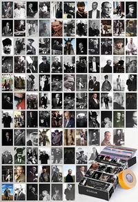 Atatürk Temalı 108 Adet Duvar Poster Seti Oda Dekoru (Paspartulu)
