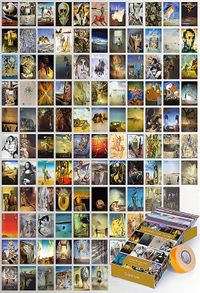 Salvador Dali Resimleri Temalı 108 Adet Duvar Poster Seti Oda Dekoru
