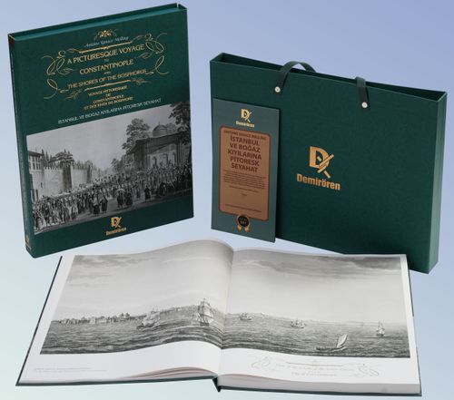 İstanbul ve Boğaz Kıyılarına Pitoresk Seyahat (Ciltli) & A Picturesque Voyage to Constantinople and the Shores of the Bosphorus - Voyage Pittoresque de Constantinople et des Rives du Bosphore