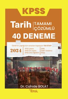 2024 KPSS Tarih 40 Deneme Tamamı Çözümlü