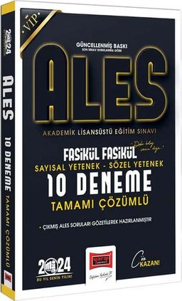 2024 ALES Vip Sayısal-Sözel Yetenek Fasikül Fasikül Tamamı Detaylı Çözümlü 10 Deneme
