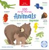 100 First Words Animals İki Dilli Çocuk Kitapları (İngilizce-Türkçe)