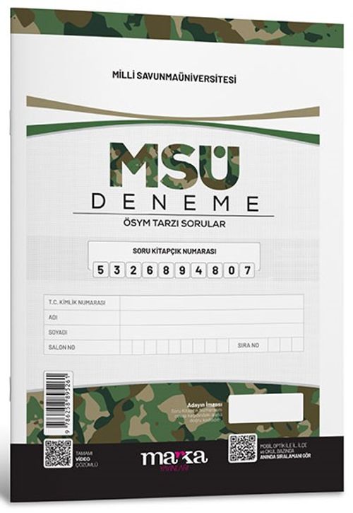 2025 MSÜ Yeni Nesil Deneme Tamamı Video Çözümlü 