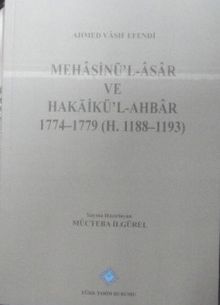 Mehasinü’l-Âsar ve Hakaikü’l-Ahbar -1774-1779 (H. 1188-1193) / 13-Z-130