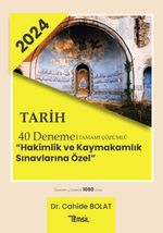 Tarih 40 Deneme Tamamı Çözümlü ‘Hakimlik Ve Kaymakamlık Sınavlarına Özel'