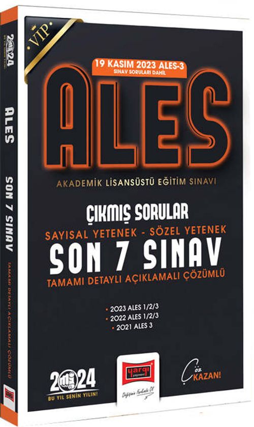 2024 ALES Son 7 Sınav Çıkmış Sorular (19 Kasım 2023 Sınavı Dahil)