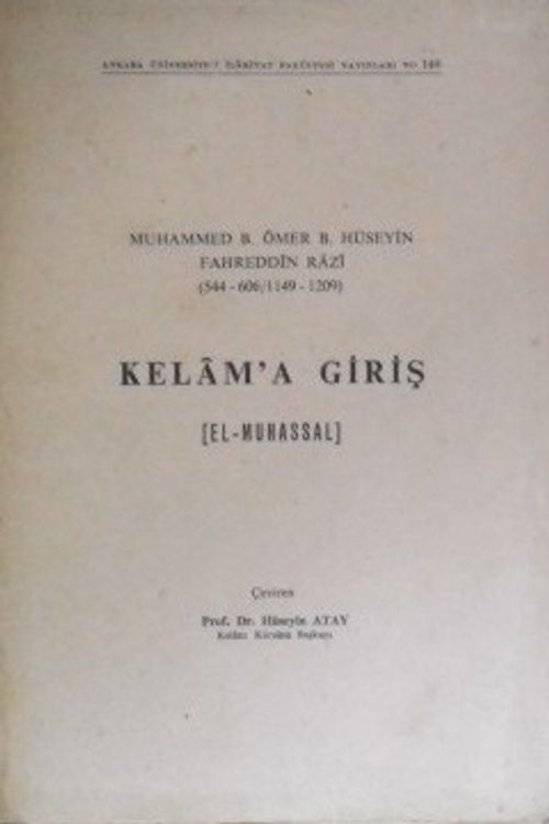 Kelam'a Giriş (el-Muhassal) 7-C-2