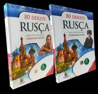 80 Derste Rusça (2 Cilt) & Temel Seviyede Rusça Öğrenim Kitabı