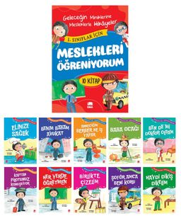 Meslekleri Öğreniyorum Resimli Hikaye Dizisi (10 Kitap Set) 
