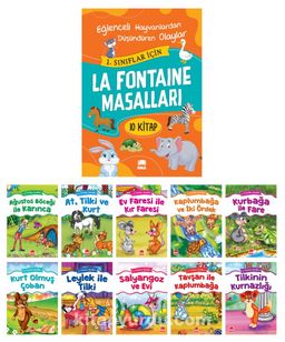 La Fontaine Masalları (10 Kitap Takım - Büyük Boy)