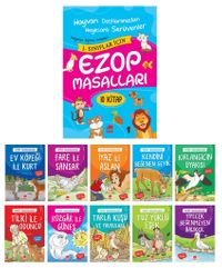 Ezop Masalları Seti 1 ve 2. Sınıflar için Düz Yazılı (10 Kitap Takım, Büyük Boy)
