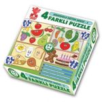 Anaokulu Eğitim Serisi 3- 4 Farklı Puzzle
