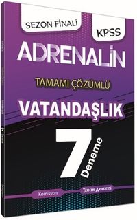 KPSS Adrenalin Vatandaşlık Tamamı Çözümlü 7 Deneme