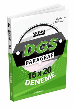  2022 DGS Paragraf Sözel Bölüm 16X20 Deneme
