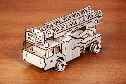 w-3D Puzzle - Fire Truck - İtfaiye Kamyonu - 88 parça