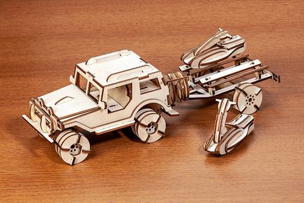 w-3D Puzzle - Jeeps and Jet Ski -Jeep ve Jet Ski - 136 parça