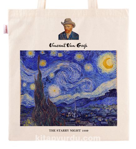 Askılı Bez Çanta - Ressamlar - Van Gogh - The Starry Night 1889	