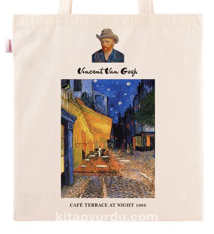 Askılı Bez Çanta - Ressamlar - Van Gogh - Café Terrace At Night 1888