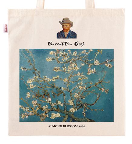 Askılı Bez Çanta - Ressamlar - Van Gogh - Almond Blossom 1890