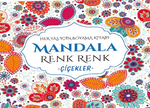Mandala Renk Renk Çiçekler