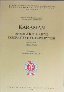 Karaman Ahval-i İctimaiyye Coğrafiyye ve Tarihiyyesi (13-Z-91)