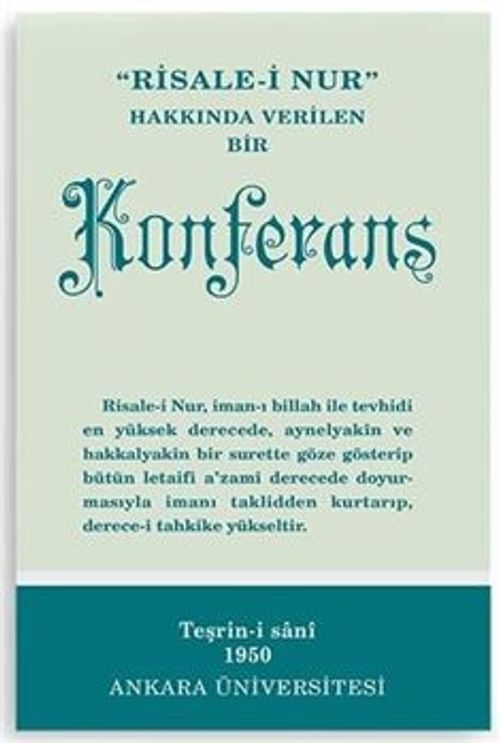 Risale-i Nur Hakkında verilen Bir Konferans - Orta Boy (Kod:416)