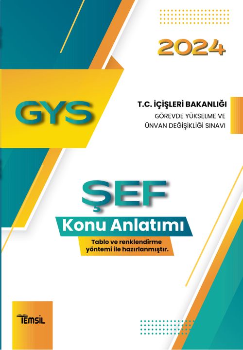 İçişleri Bakanlığı Görevde Yükselme ve Ünvan Değişikliği Sınavı Şef Konu Anlatımı