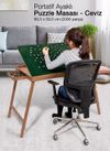 Portatif Uzun Ayaklı 2 &Ccedil;ekmeceli Puzzle Masası - Ceviz (PAPM01-MM)