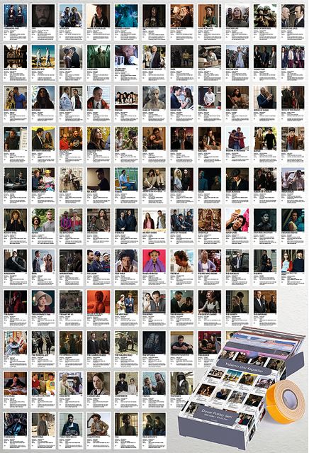 Yabancı Dizi Kapakları Polaroid Temalı 108 Adet Duvar Poster Seti, Oda Dekoru