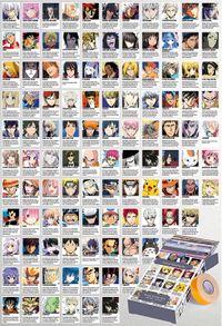 Anime Karakterler Polaroid Temalı 108 Adet Duvar Poster Seti, Oda Dekoru