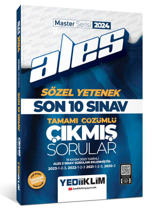 2024 ALES Sözel Yetenek Son 10 Sınav Tamamı Çözümlü Çıkmış Sorular