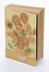 Kitap Şeklinde Ahşap Hediye Kutu - Ressamlar - Van Gogh - Sunflowers 1889