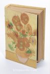 Kitap Şeklinde Ahşap Hediye Kutu - Ressamlar - Van Gogh - Sunflowers 1889