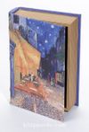 Kitap Şeklinde Ahşap Hediye Kutu - Ressamlar - Van Gogh - Café Terrace At Night 1888