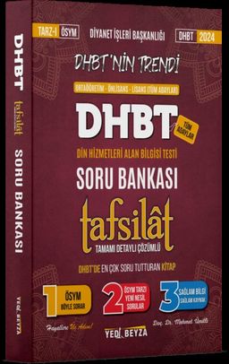2024 DHBT Tafsilat Tamamı Çözümlü Soru Bankası
