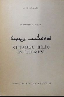 Kutadgu Bilig İncelemesi (4-B-41)