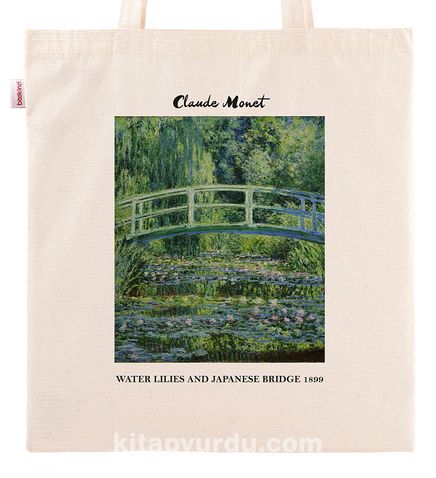 Askılı Bez Çanta - Ressamlar - Claude Monet - Water Lilies And Japanese Bridge 1899