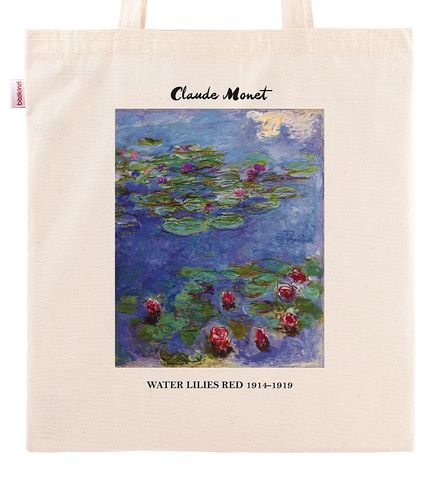 Askılı Bez Çanta - Ressamlar - Claude Monet - Water Lilies Red 1914-1919