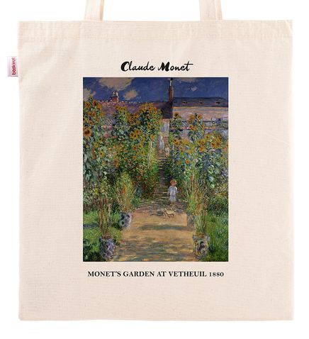 Askılı Bez Çanta - Ressamlar - Claude Monet - Monet's Garden At Vetheuil 1880