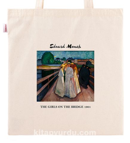 Askılı Bez Çanta - Ressamlar - Edvard Munch - The Girls On The Bridge 1901
