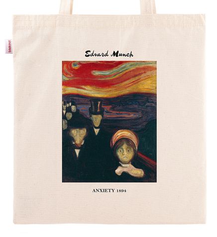 Askılı Bez Çanta - Ressamlar - Edvard Munch - Anxiety 1894