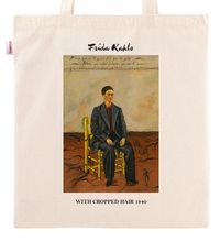 Askılı Bez Çanta - Ressamlar - Frida Kahlo - With Cropped Hair 1940