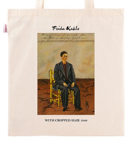 Askılı Bez Çanta - Ressamlar - Frida Kahlo - With Cropped Hair 1940