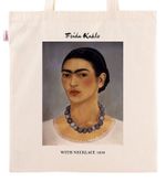 Askılı Bez Çanta - Ressamlar - Frida Kahlo - With Necklace 1933